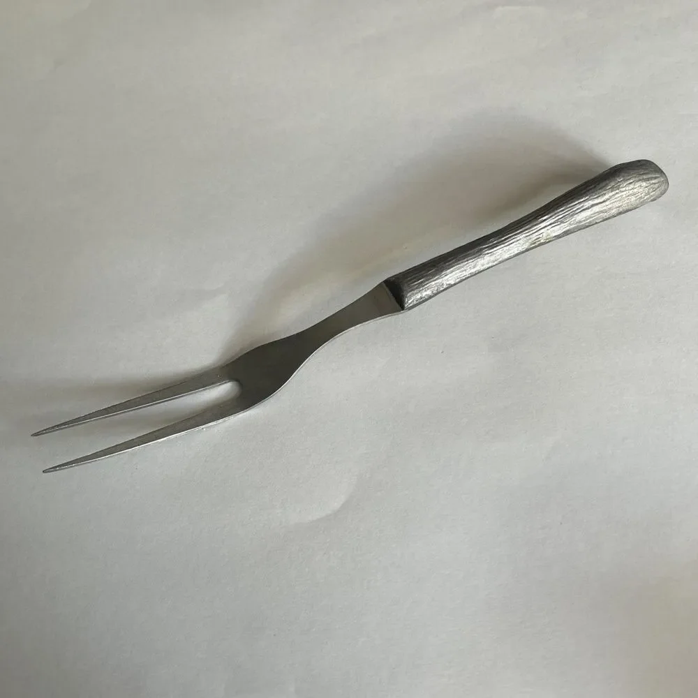Antique Stainless Carving Fork Rustic Woodsy Cottage